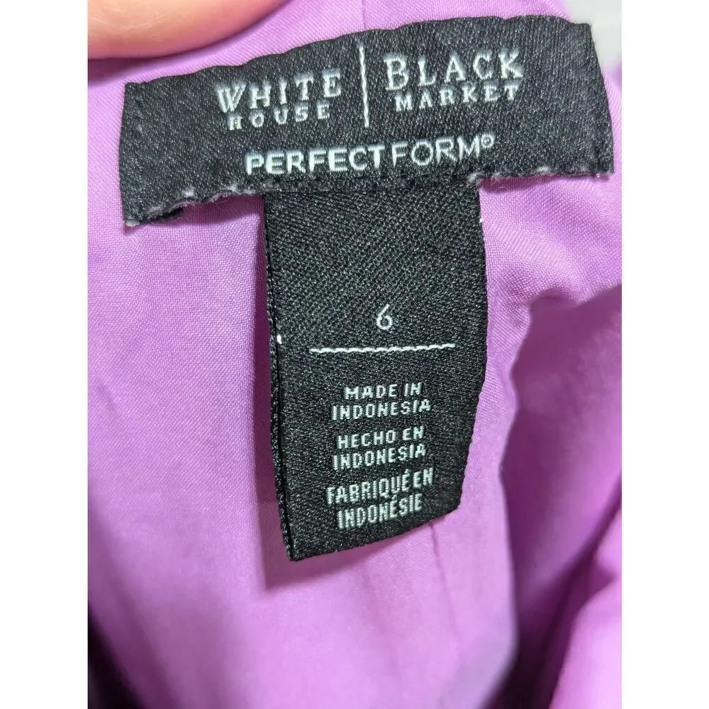 White House Black Market Women's Lavender Form Fitting Straight Skirt Size 6